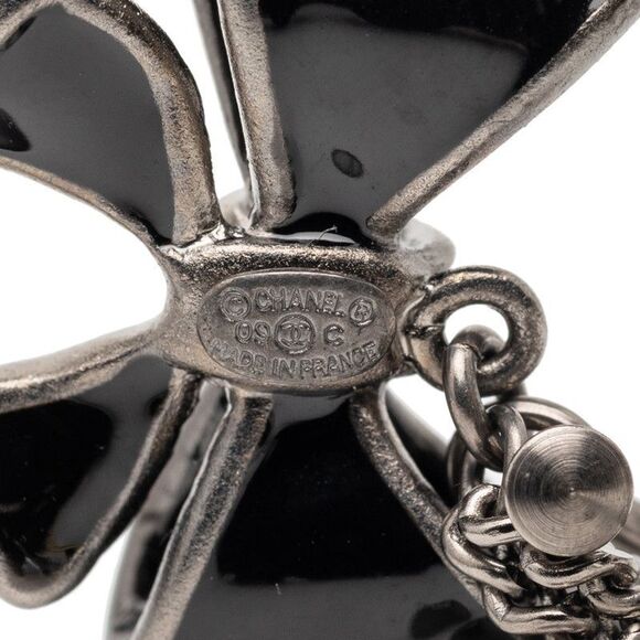 Chanel Cocomark Ribbon Black Silver Metal Ladies Chanel - Picture 3 of 4